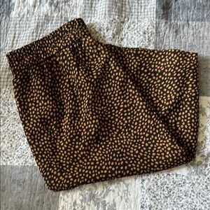 J. Crew Black and Tan Midi Skirt